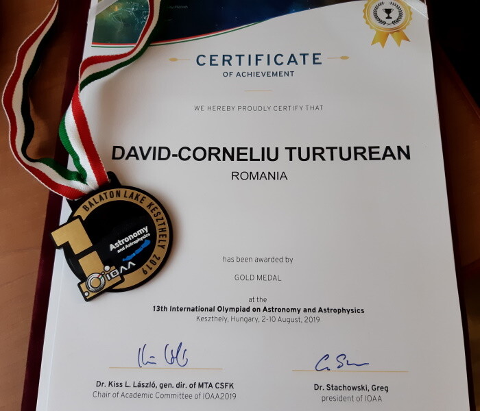 Medalie de Aur IOAA 2019, Ungaria